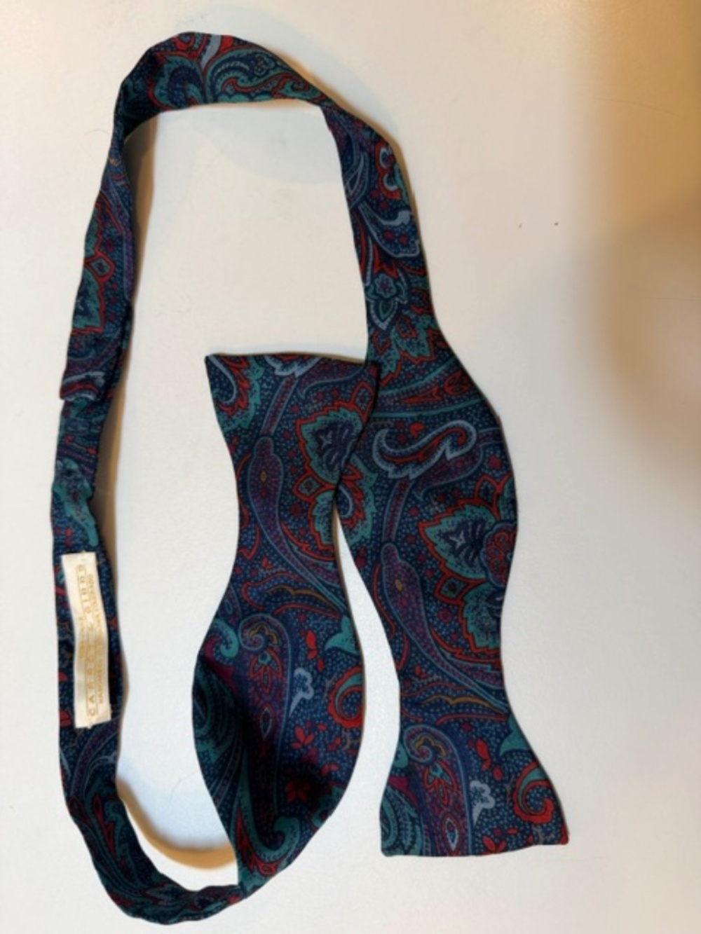 Carrot & Gibbs Pure Silk Bow Tie Handmade USA